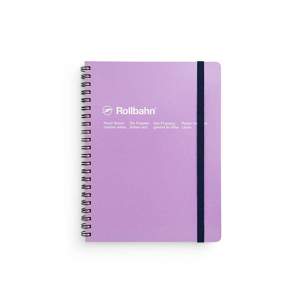 Delfonics  Rollbahn Spiral Bound Notebook Grid A5 Journal - Light Purple