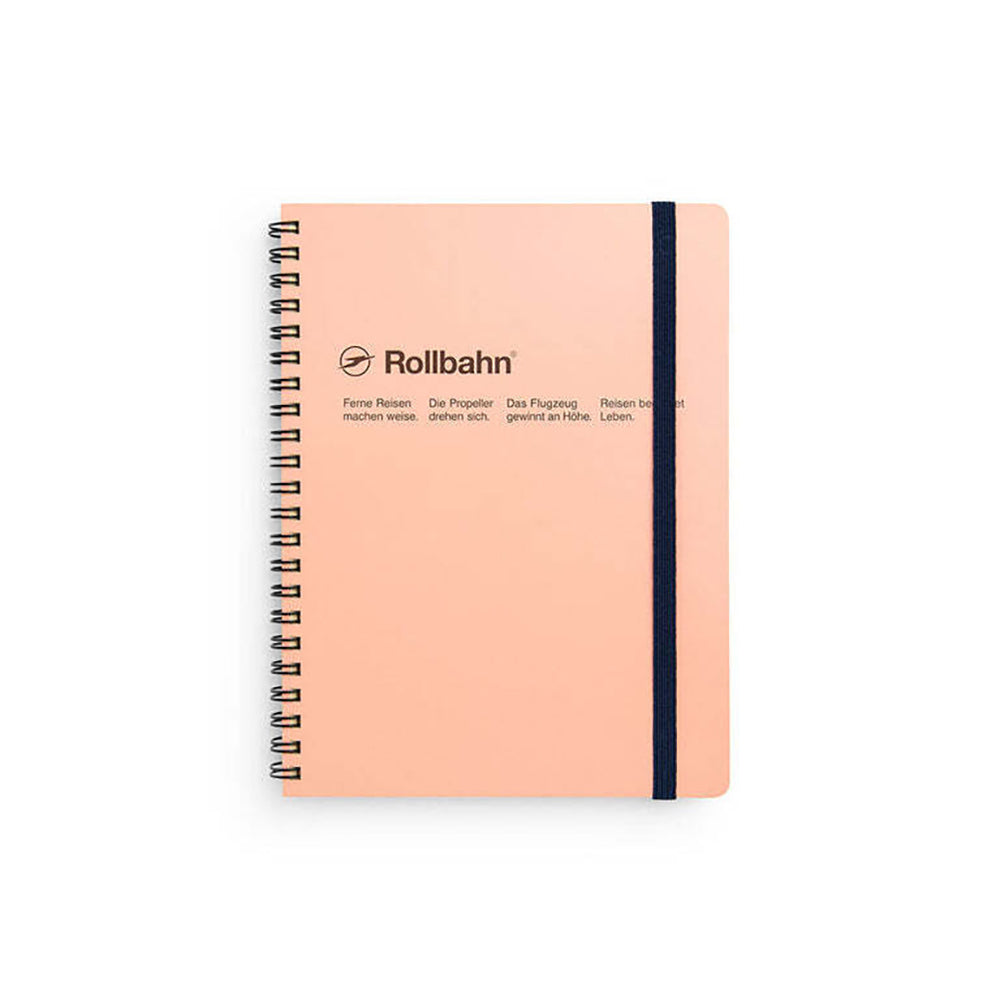 Delfonics  Rollbahn Spiral Bound Notebook Grid A5 Journal - Light Pink