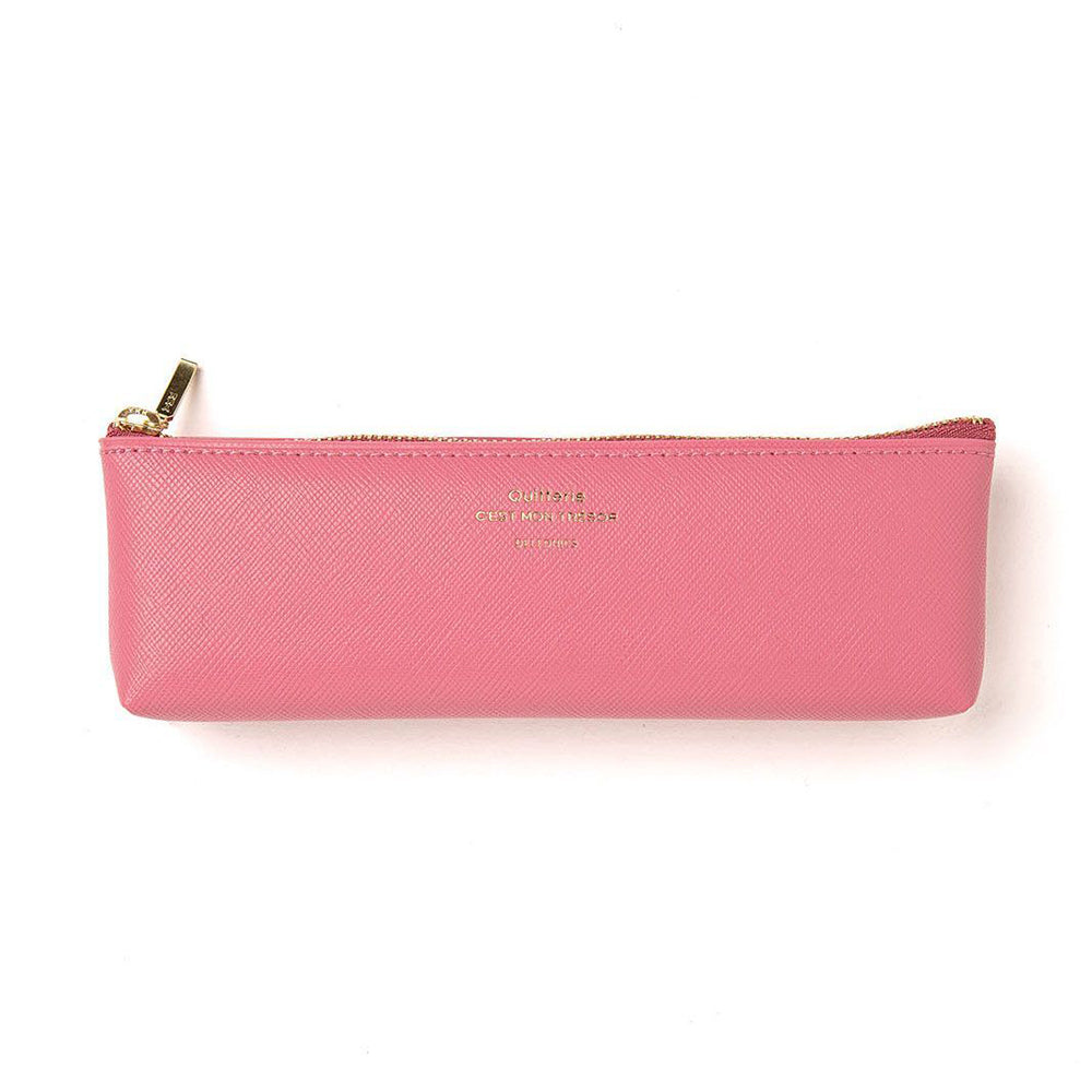 Delfonics Quitterie PVC Pencil Case Storage 19cm - Pink