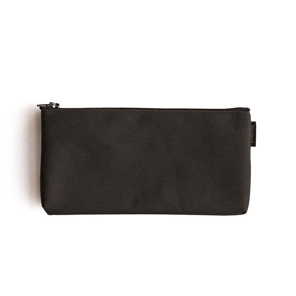 2PK Delfonics Marek Canvas Flat Pencil Case 18.5cm - Black