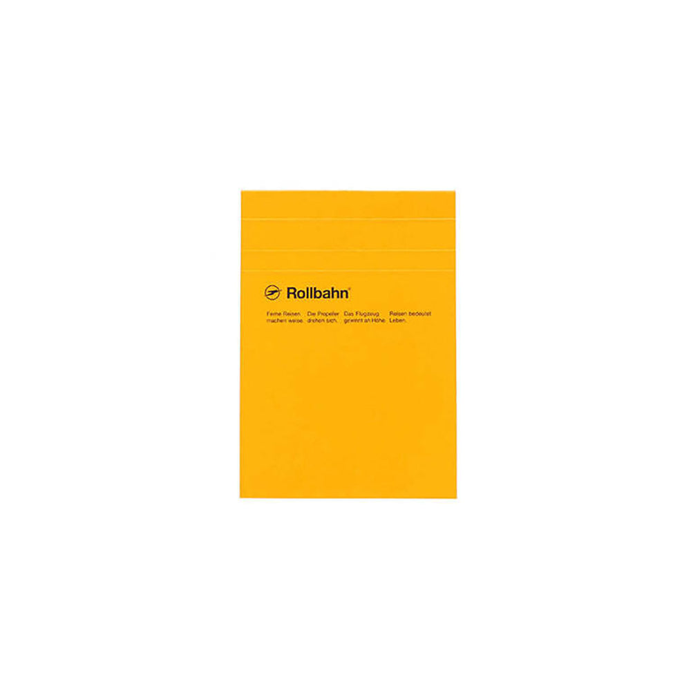 4PK Delfonics 50-Sheets A7 Rollbahn Ruled Notepad Yellow