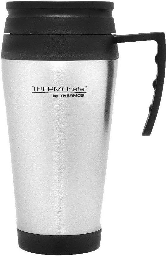 2x 400ml THERMOcafe Stainless Steel Outer Foam Insulated Travel Mug