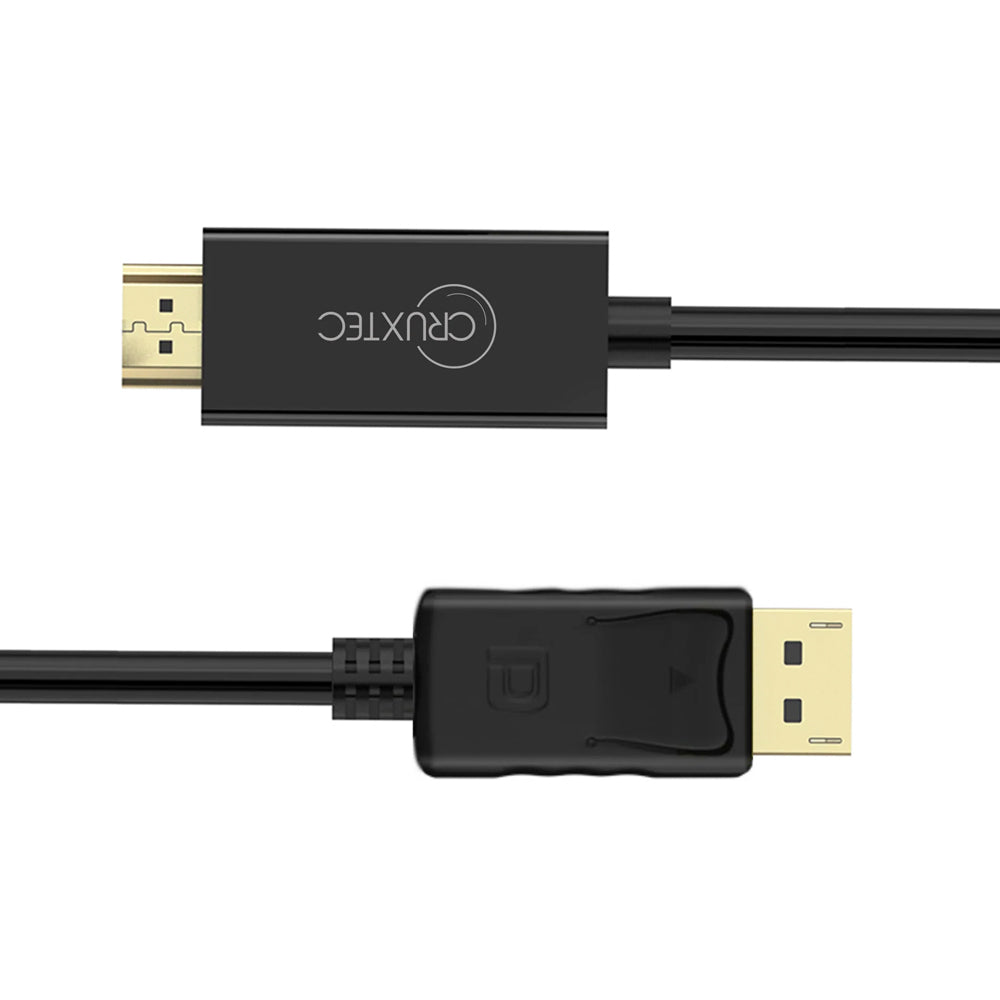 Cruxtec Displayport Male to HDMI Male Cable 4K 30Hz 3m - Black