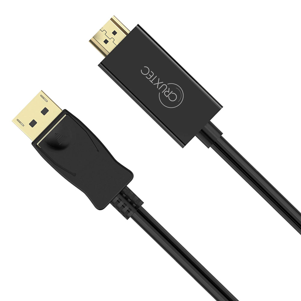 Cruxtec Displayport Male to HDMI Male Cable 4K 30Hz 3m - Black
