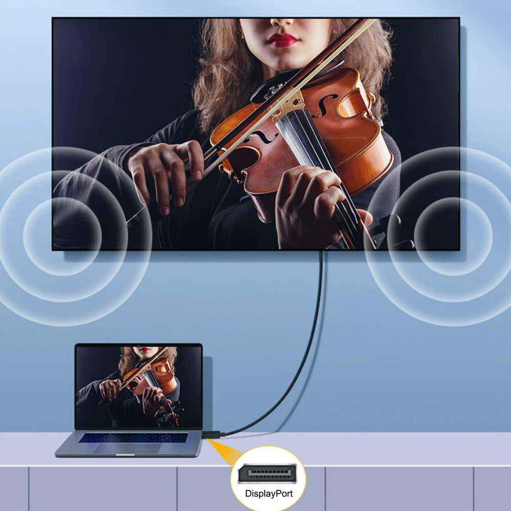 Cruxtec Displayport Male to HDMI Male Cable 4K 30Hz 3m - Black