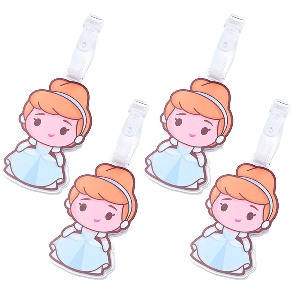 4PK Disney Luggage Tag Suitcase Identity Label - Cinderella