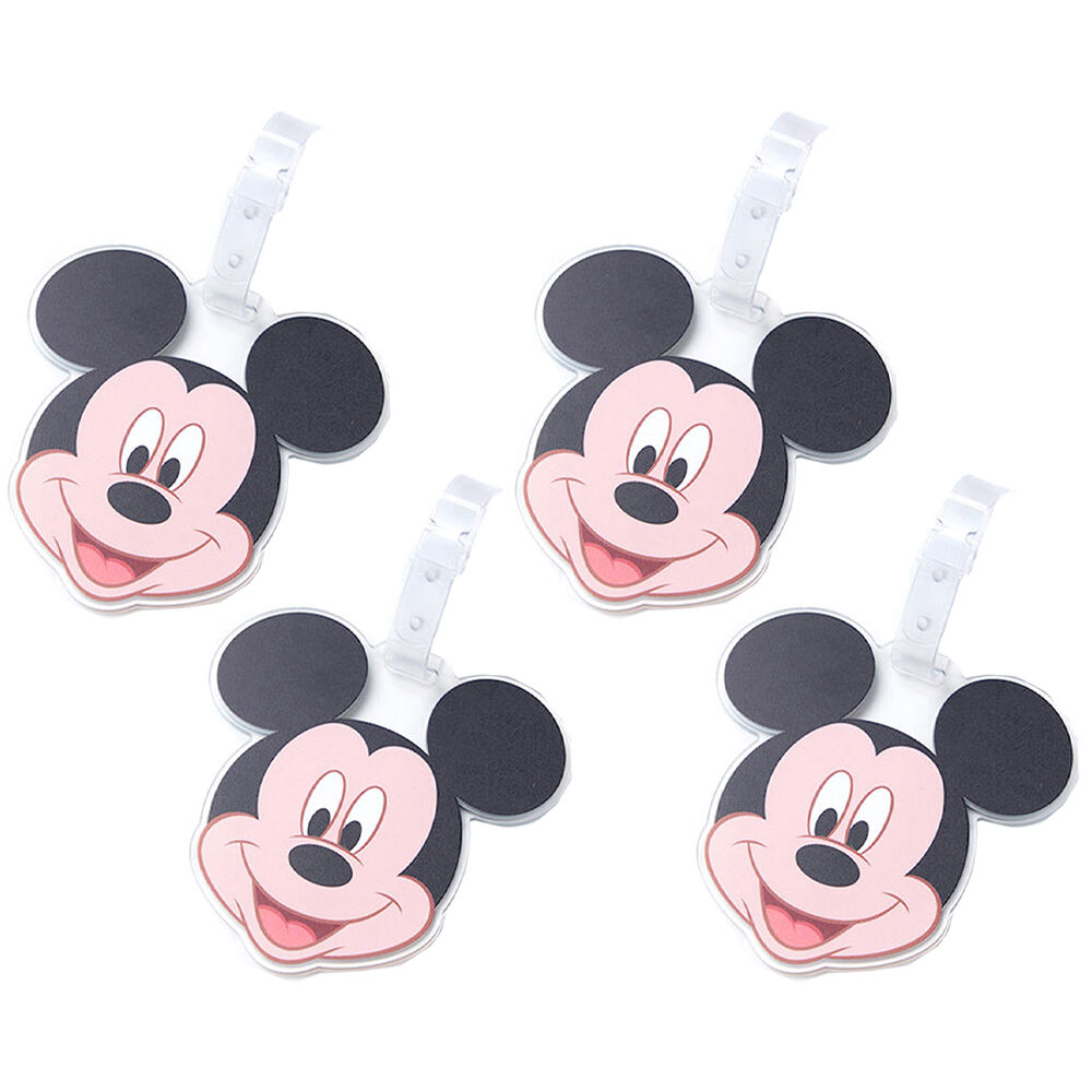 4PK Disney Luggage Tag Suitcase Identity Label - Mickey Mouse