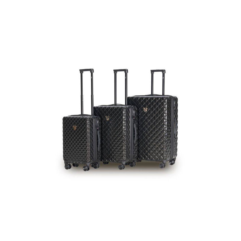 3pc Disney Mickey Suitcase Trolley Luggage Set - Black