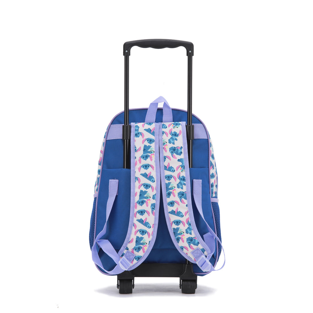 Disney Stitch 17'' Trolley Backpack Kids/Children Bag - Blue