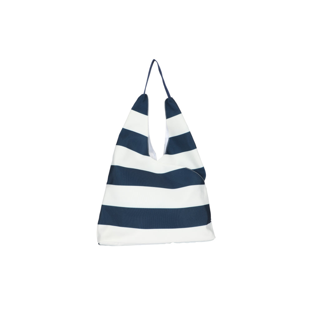 Disney Donald Duck Canvas Shopper Striped Bag - White/Blue