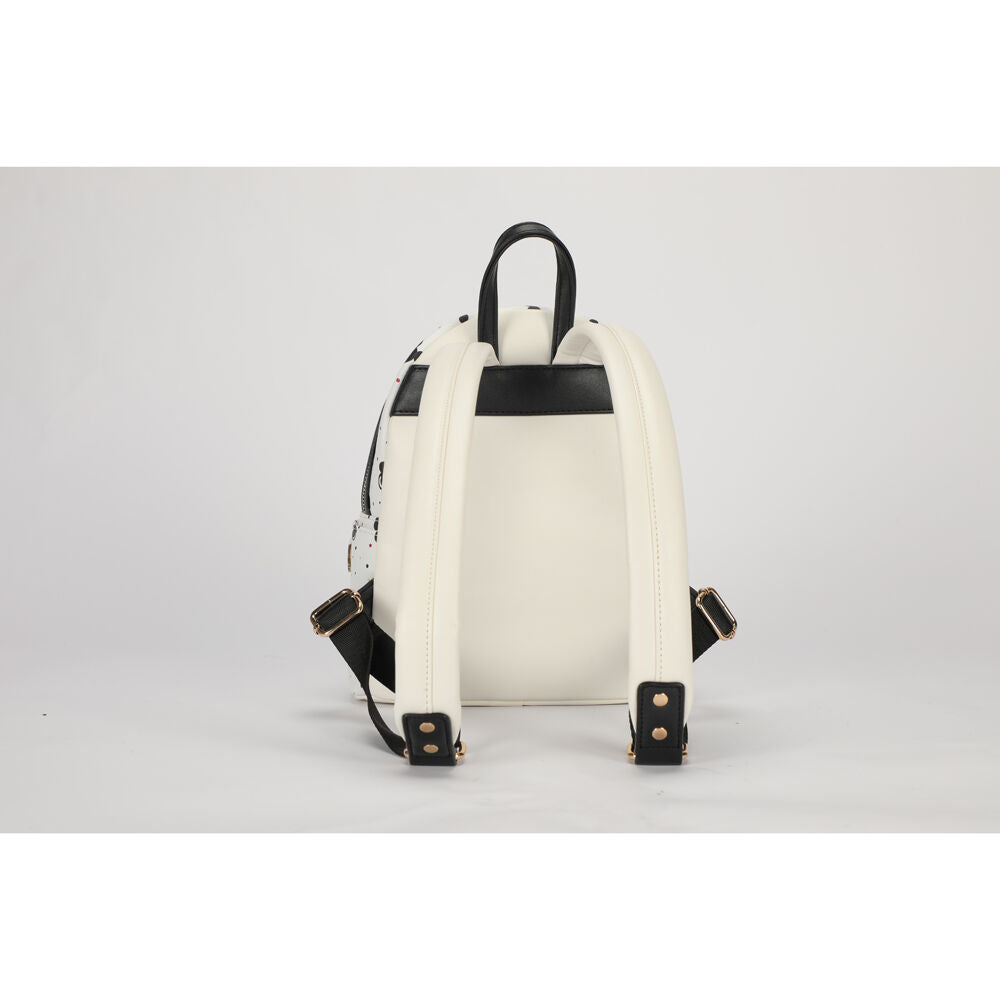 Disney Mickey Deluxe PU Leather Backpack 25x29cm - Black/White