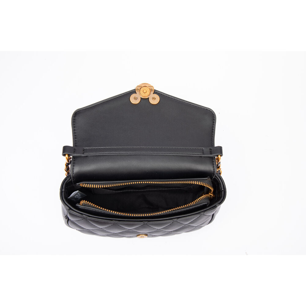 Disney Mickey Quilted PU Shoulder Handbag 20.5x13cm - Black