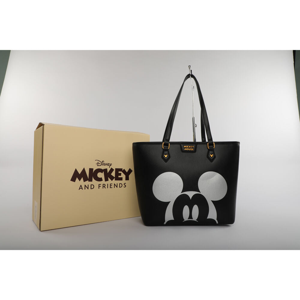 Disney Mickey Large PU Leather Tote Handbag 37x27cm - Black