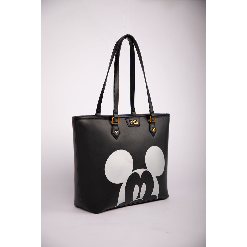 Disney Mickey Large PU Leather Tote Handbag 37x27cm - Black