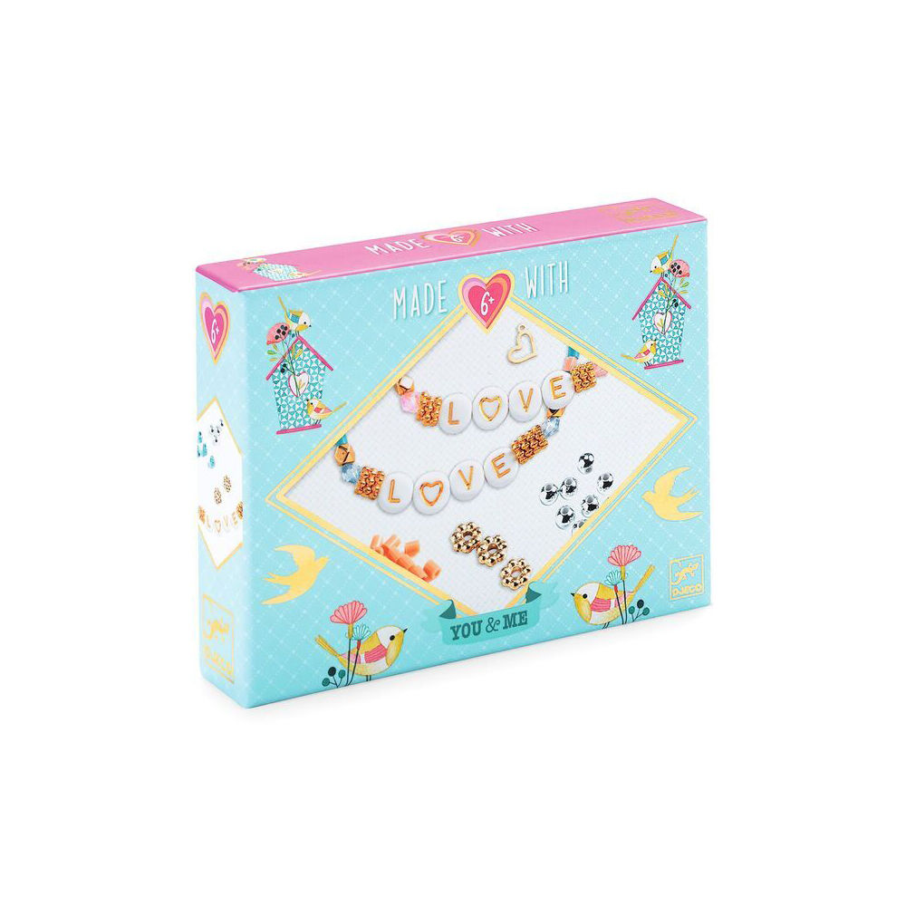 Djeco You & Me Letter Threading Beads Set Jewellery DIY Kit 6y+