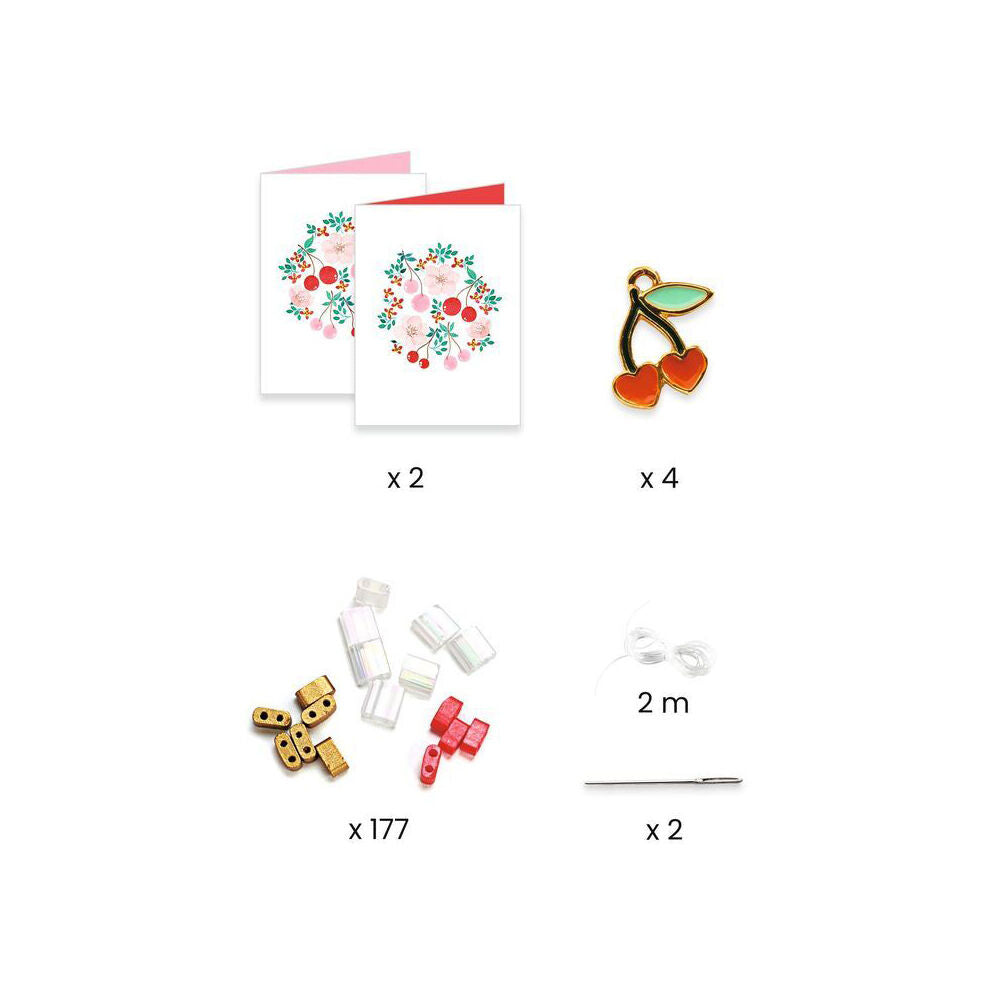 Djeco You & Me Tila & Cherries Beads Set Jewellery DIY Kit 8y+