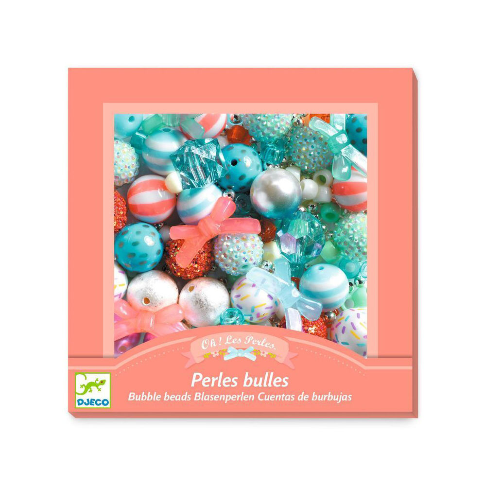 Djeco Silver Bubble Beads 15x15cm Craft Kit Kids/Children 4y+