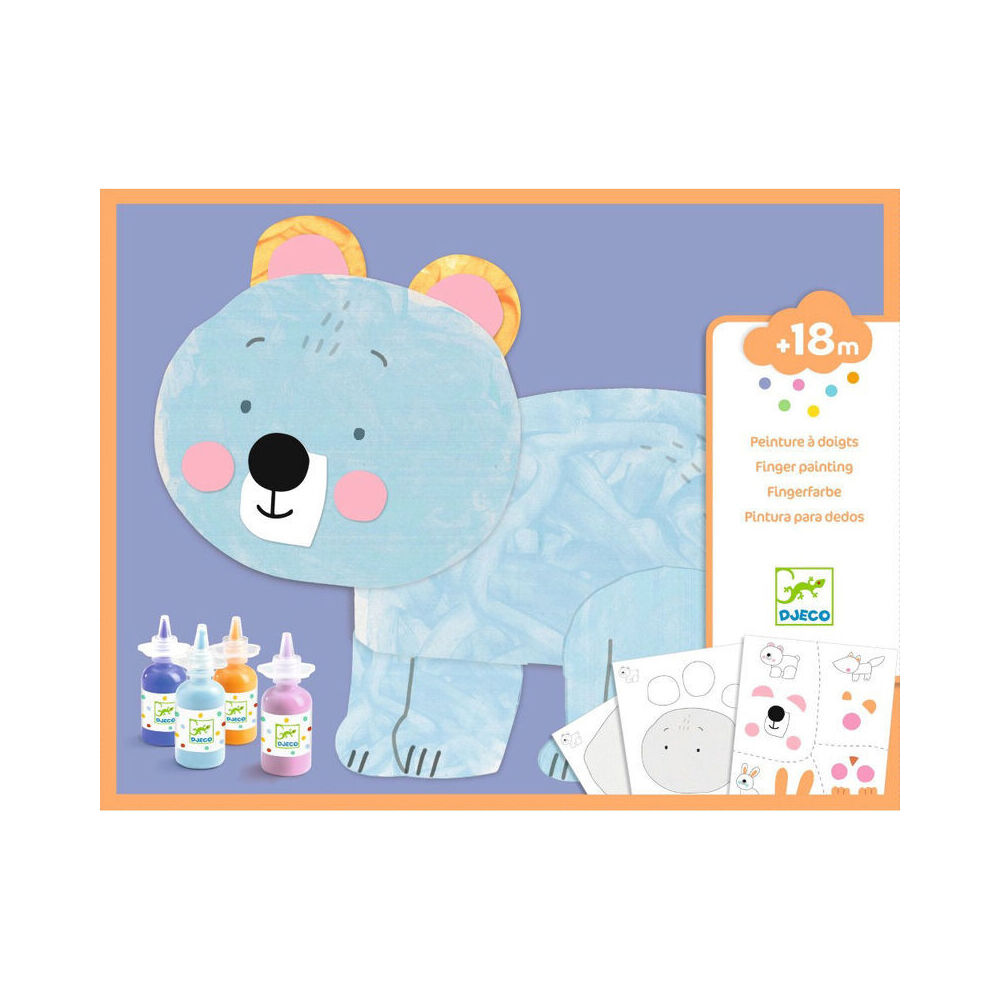 Djeco Messy Fun Animal Crafting Kids Painting Set 18m+/21x28cm Multi Coloured