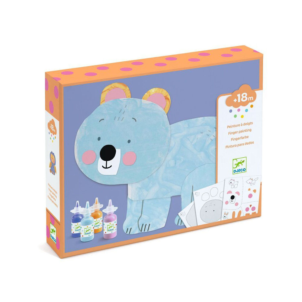 Djeco Messy Fun Animal Crafting Kids Painting Set 18m+/21x28cm Multi Coloured