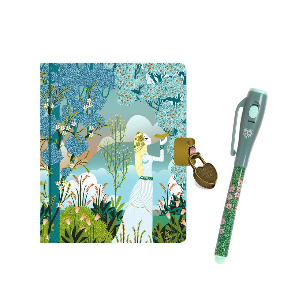 2PK Djeco Charlotte Little Secret Notebook w/ Magic Pen Stationery 8y+