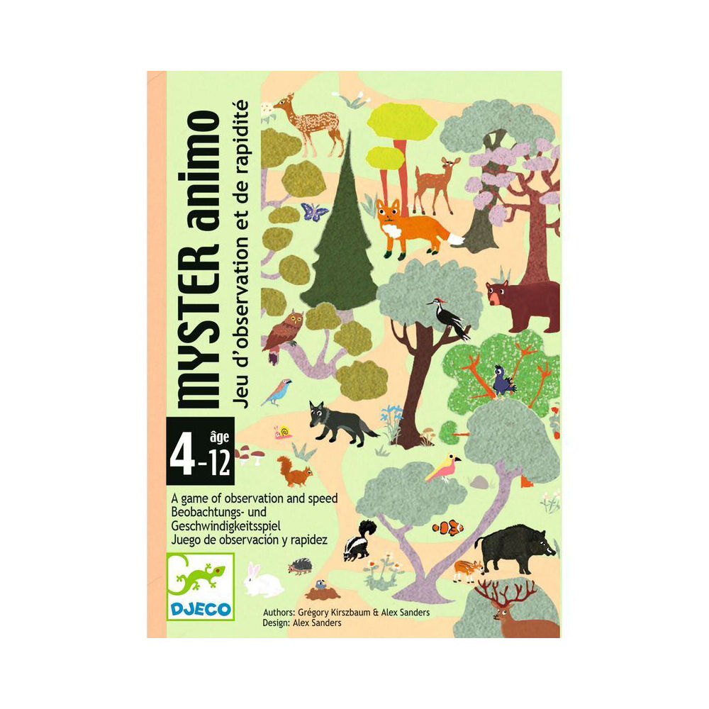 Djeco Mystery Animal Observation & Speed Card Game Kids 4y+