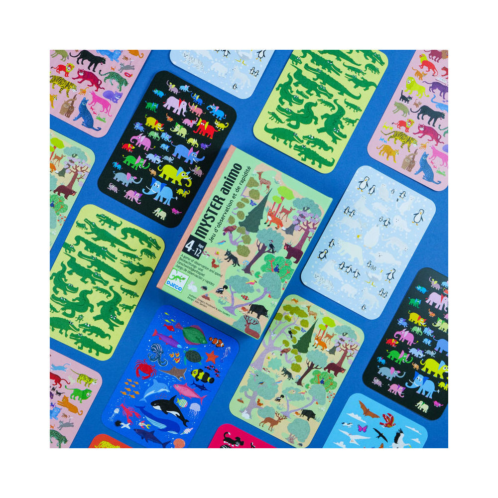 Djeco Mystery Animal Observation & Speed Card Game Kids 4y+