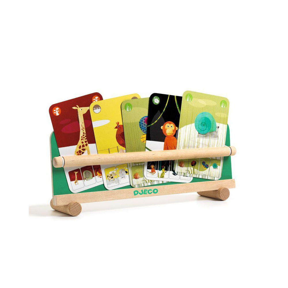 Djeco Standing Wooden Playing Card Game Holder 23x11cm Kids 3y+
