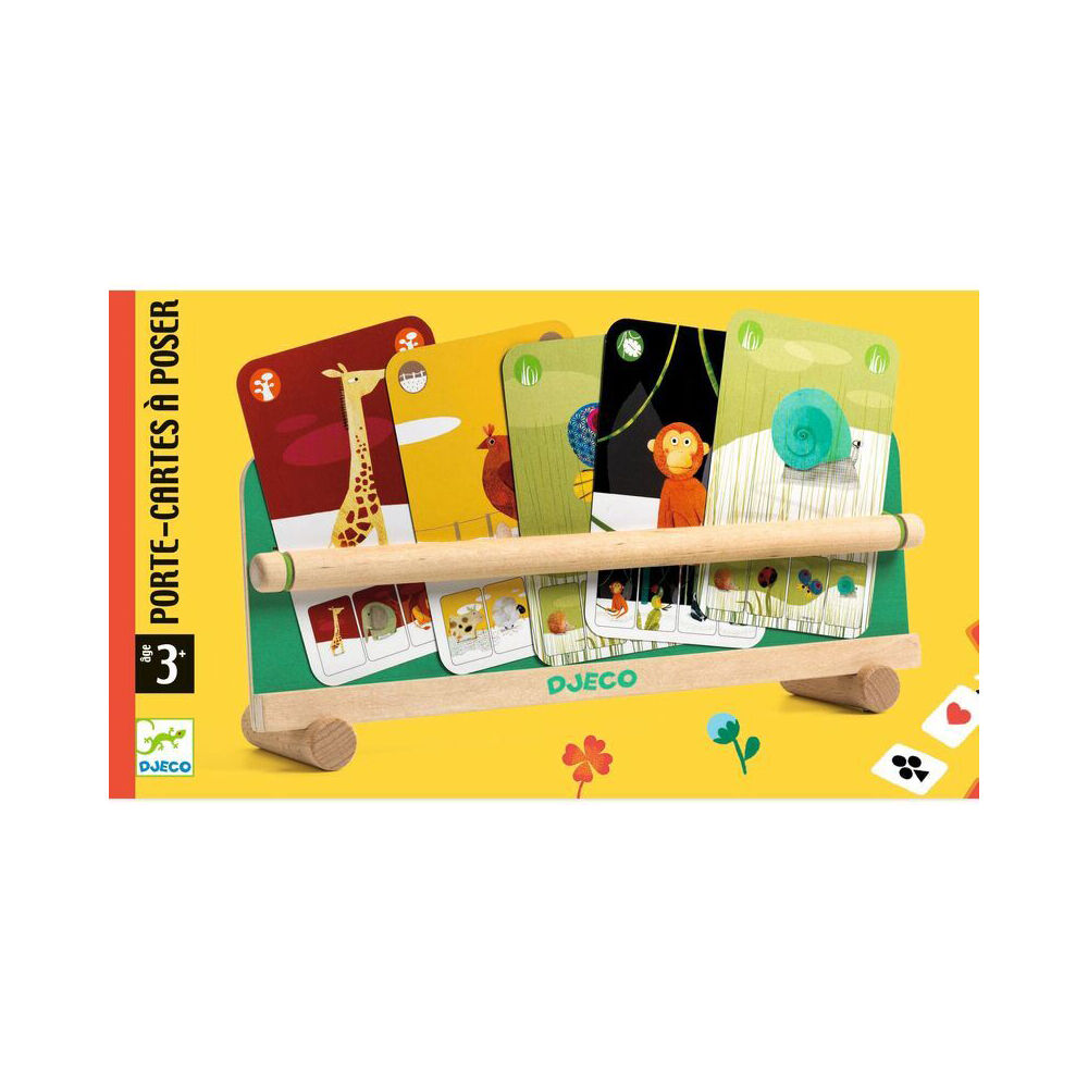Djeco Standing Wooden Playing Card Game Holder 23x11cm Kids 3y+