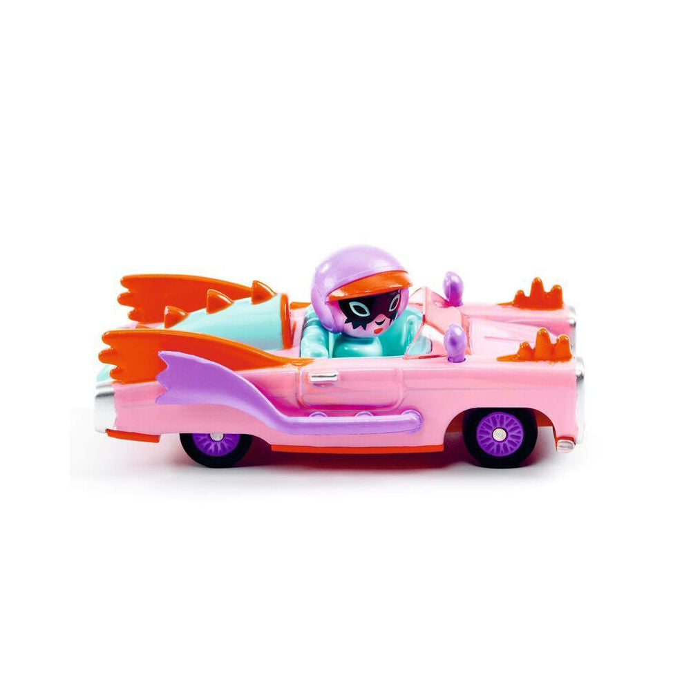 Djeco Pink Lady Crazy Motors Kids Miniature Toy Car 3y+/8x4x3cm Pink/Purple