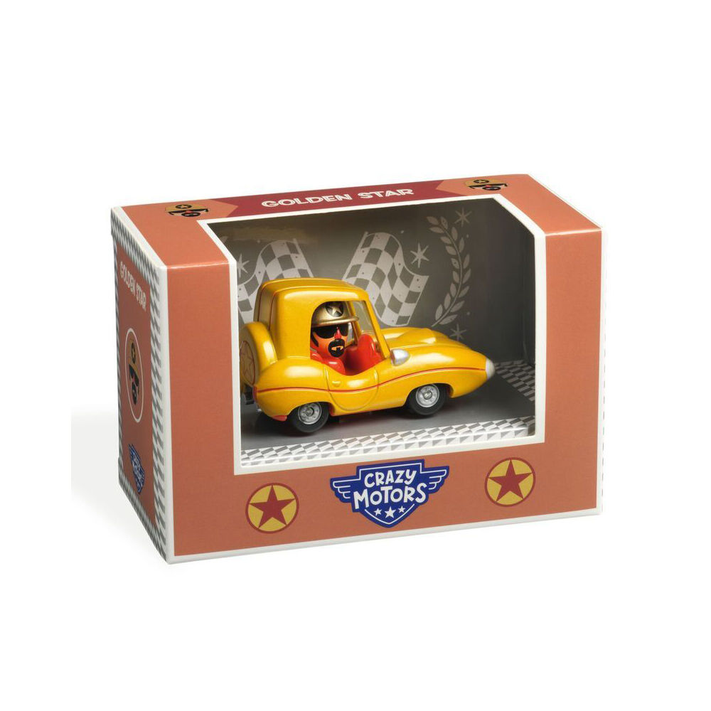Djeco Golden Star Crazy Motors 4x7cm Kids Play Toy 3y+