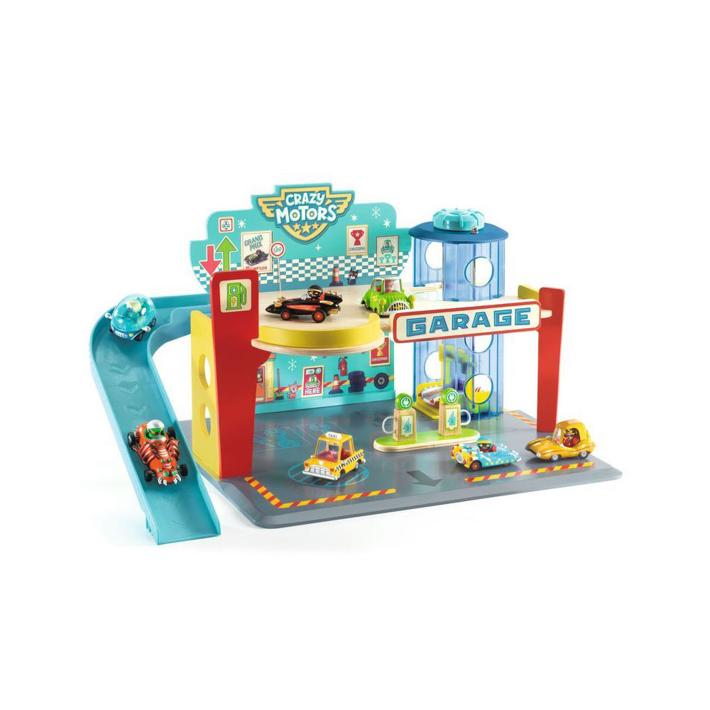 Djeco Crazy Motors Garage Kids 40x32cm Play Toy 3y+