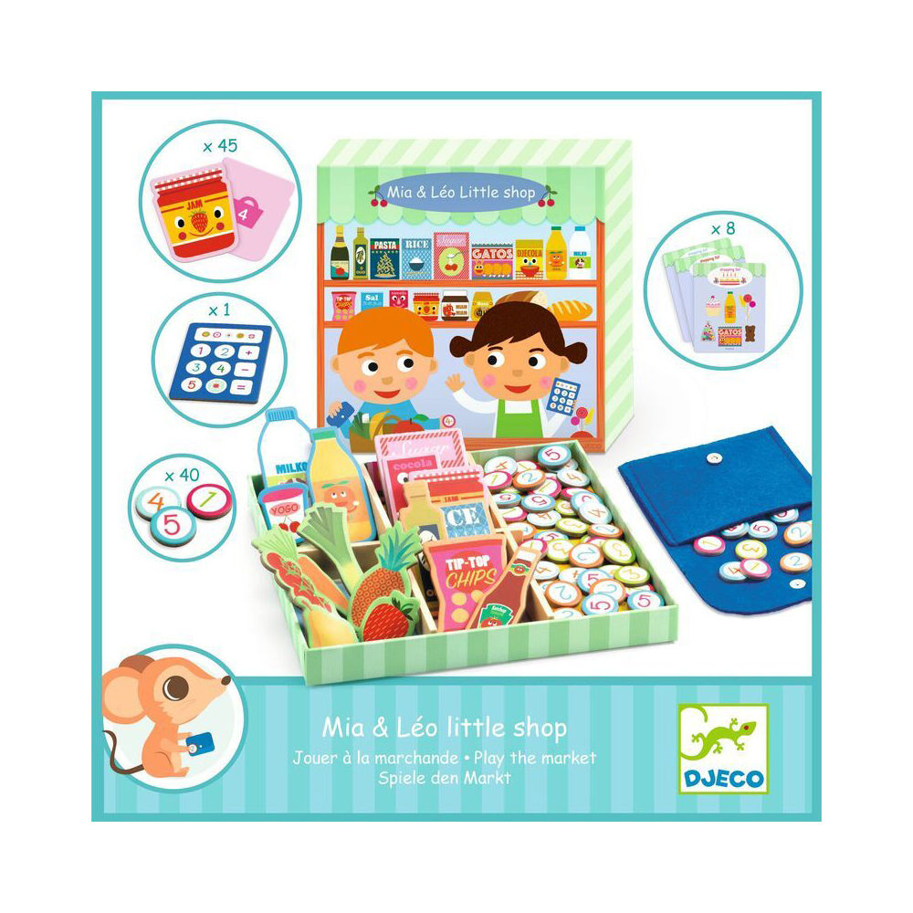 105pc Djeco Mia & Leo Little Shop Kids Pretend Play Toy Set 3y+
