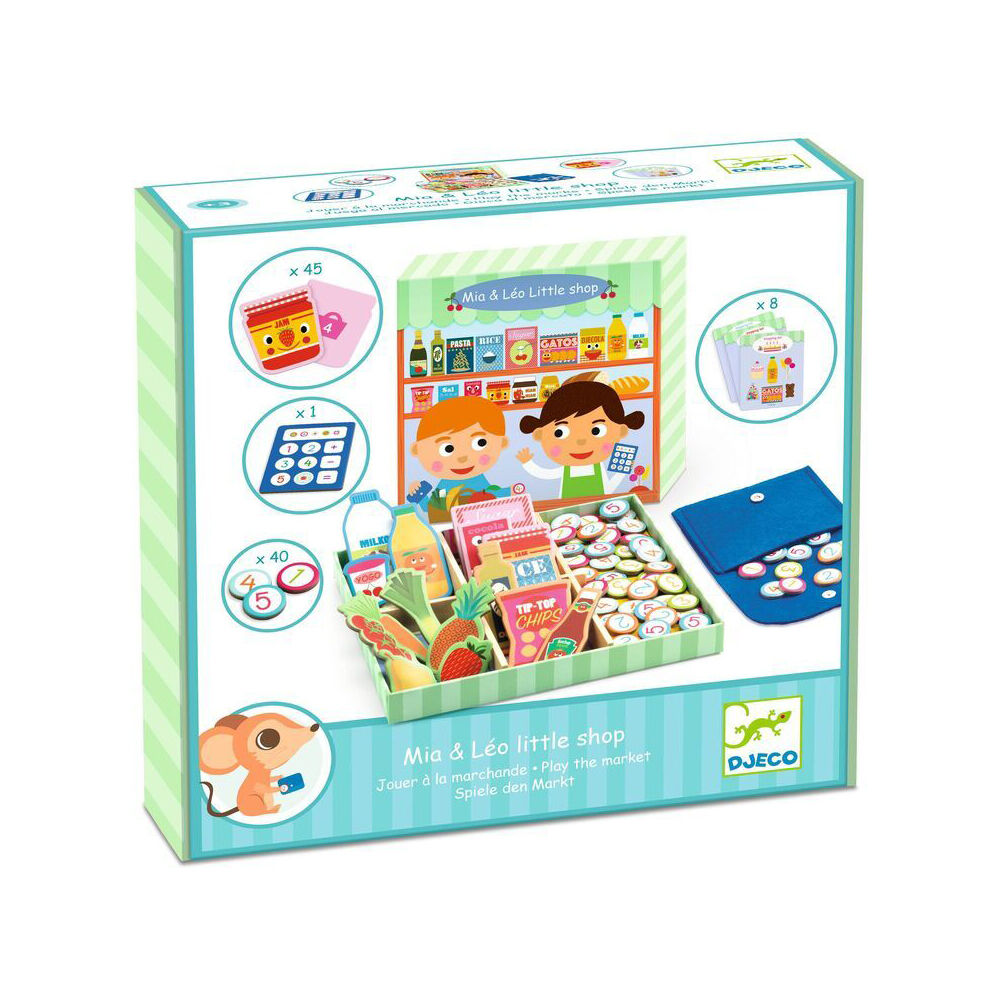 105pc Djeco Mia & Leo Little Shop Kids Pretend Play Toy Set 3y+