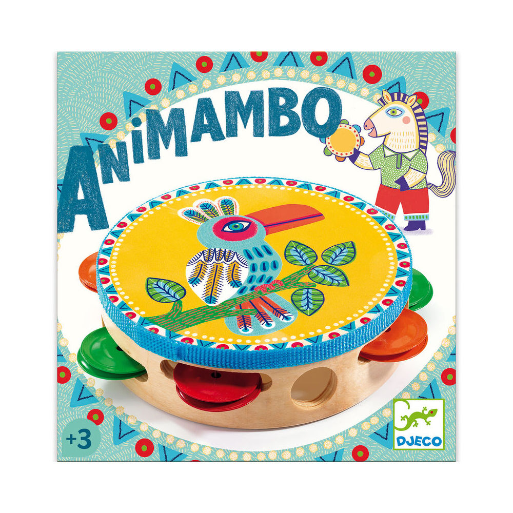 Djeco Animambo Tambourine Kids/Childrens Musical Play Toy 2y+