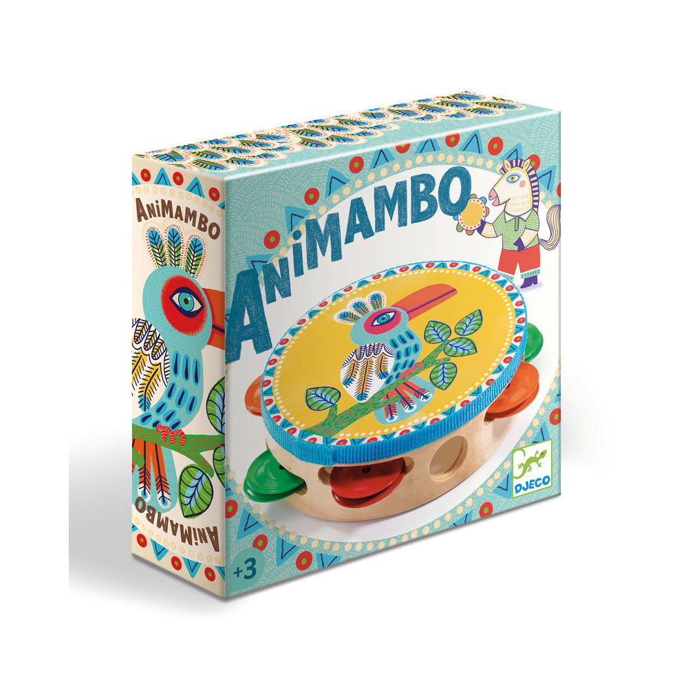 Djeco Animambo Tambourine Kids/Childrens Musical Play Toy 2y+