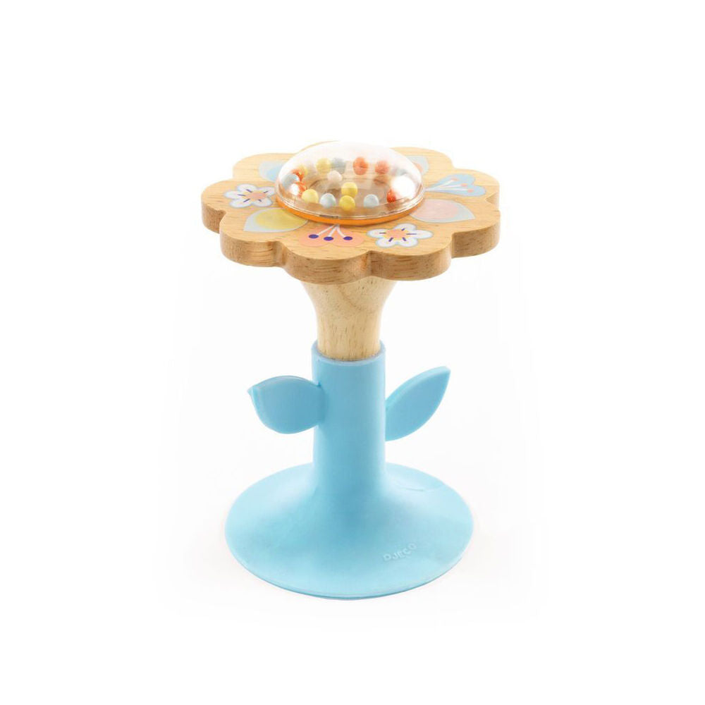 2PK Djeco BabySwipi Wood Rattle 11cm Sensory Play Kids Toy 3m+