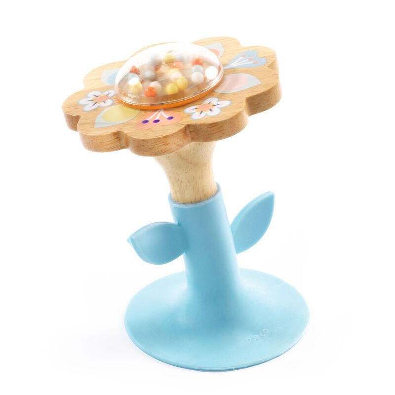 2PK Djeco BabySwipi Wood Rattle 11cm Sensory Play Kids Toy 3m+