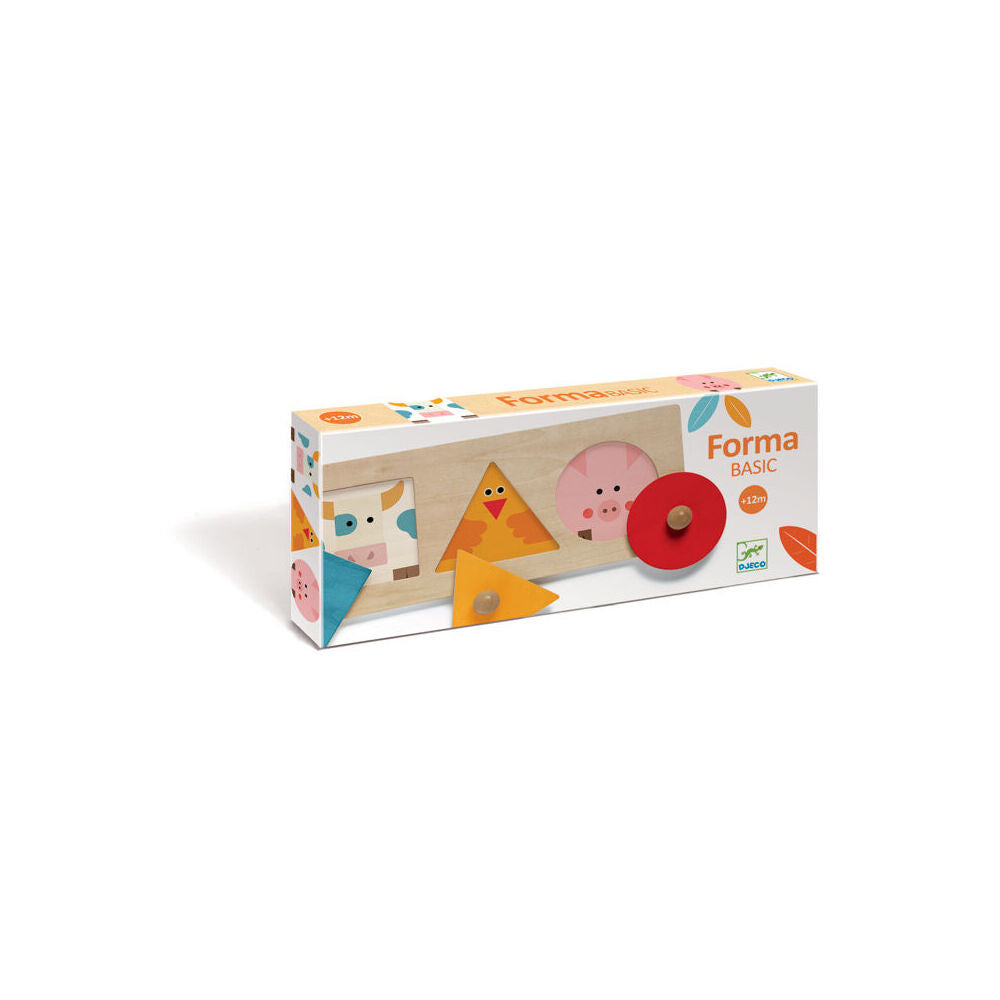 Djeco Formabasic Wooden Puzzle Kids 23cm Play Toy 12m+