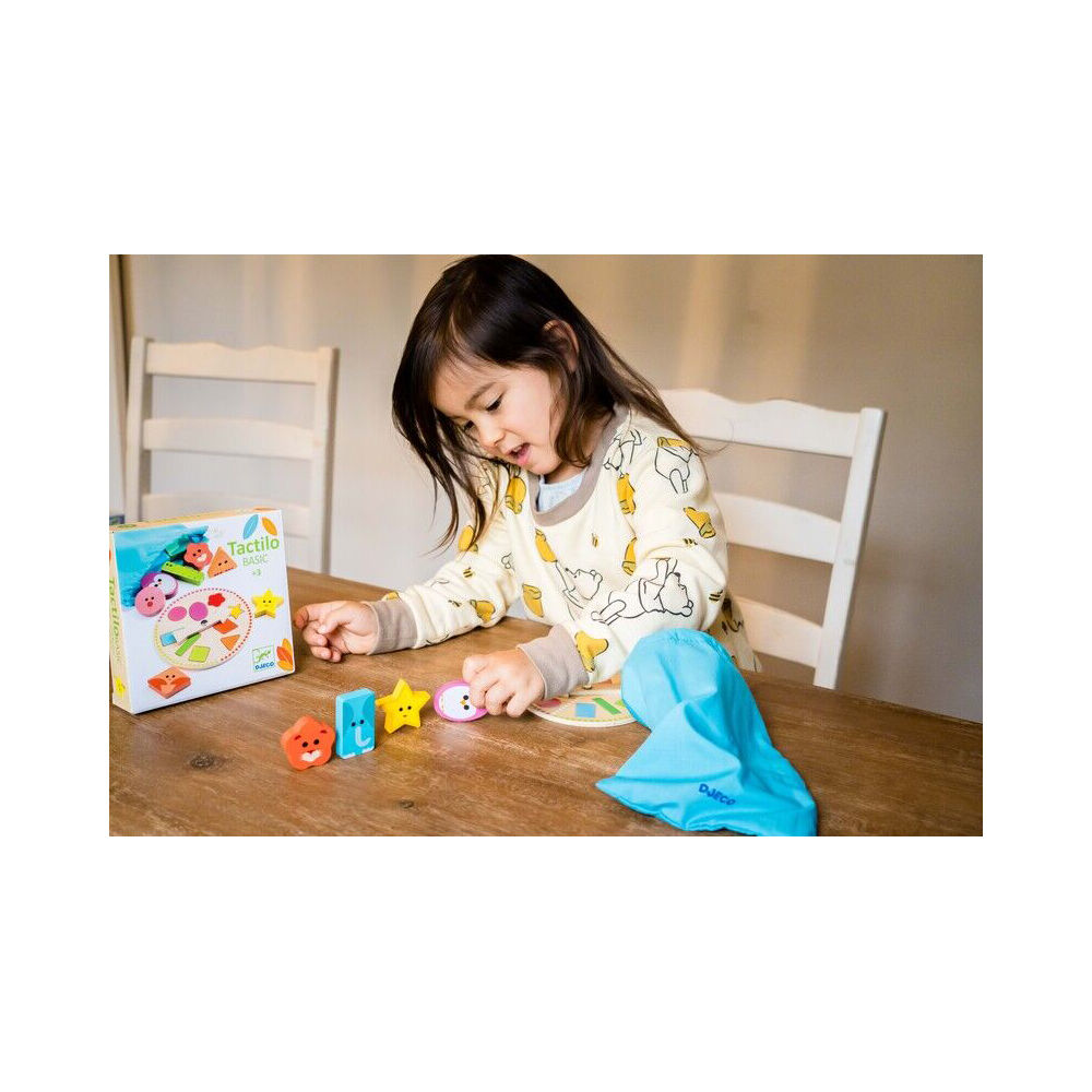 Djeco Tactilo Basic Wooden Game Kids Educational Play 3y+