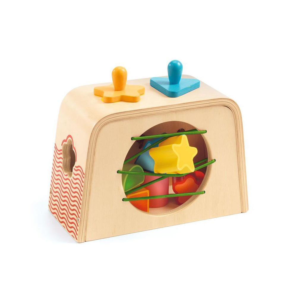 Djeco Wooden Multi Boita Shape Sorter Kids Educational Game 18m+