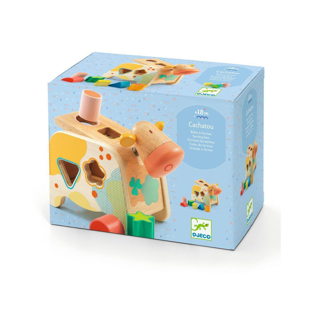 Djeco Wooden/Metal Maggy Shape Sorter Kids Educational Toy 18m+