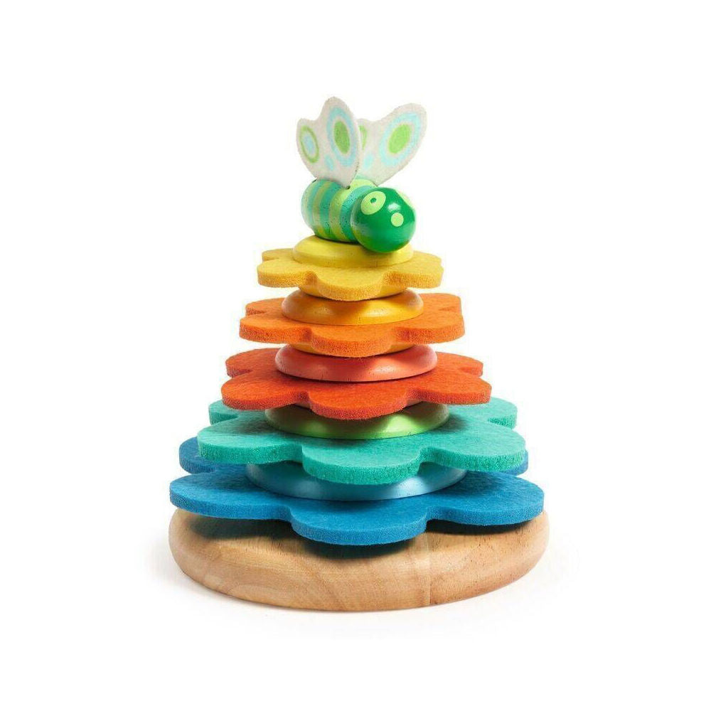 Djeco Butterflower Colourful Stacker 14x15cm Toy Kids/Children 18m+