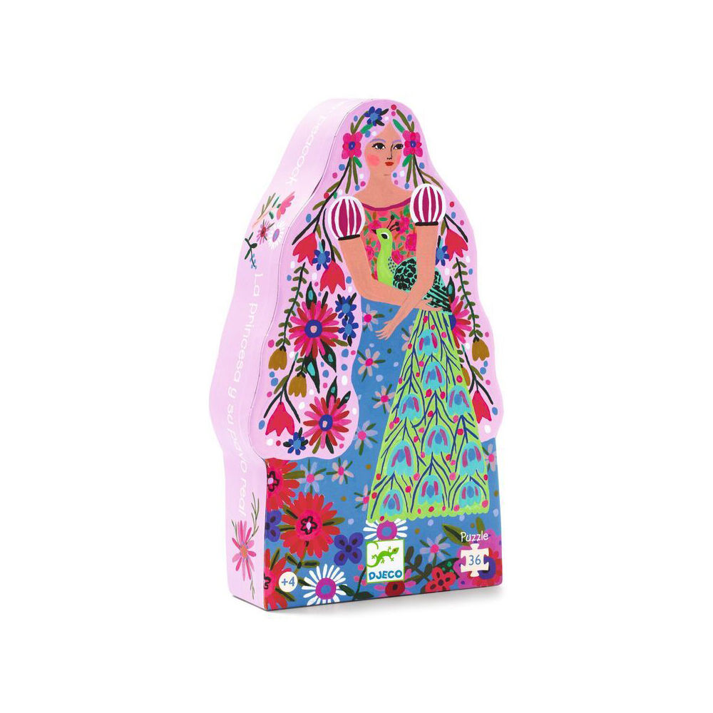 36pc Djeco The Princess & Her Peacock Silhouette Puzzle Game 42x30cm 4y+