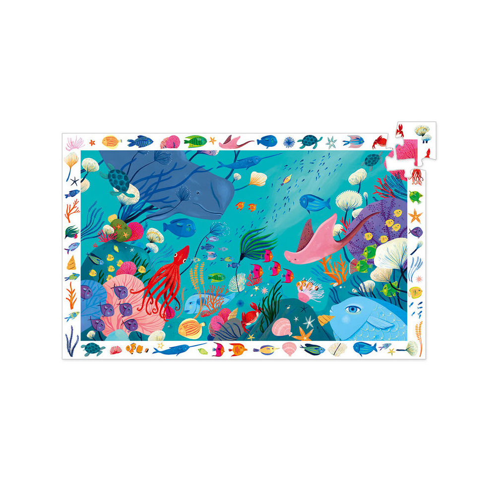 54pc Djeco Aquatic Observation Puzzle Game 34x23cm 4y+