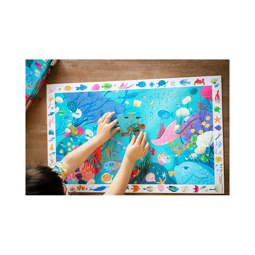 54pc Djeco Aquatic Observation Puzzle Game 34x23cm 4y+