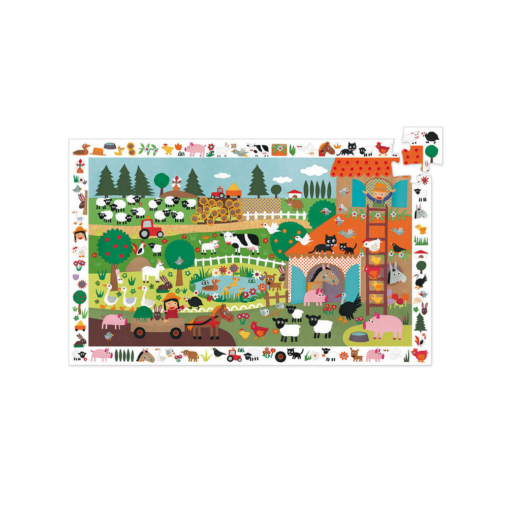35pc Djeco The Farm Observation Puzzle Game 34x23cm 3y+