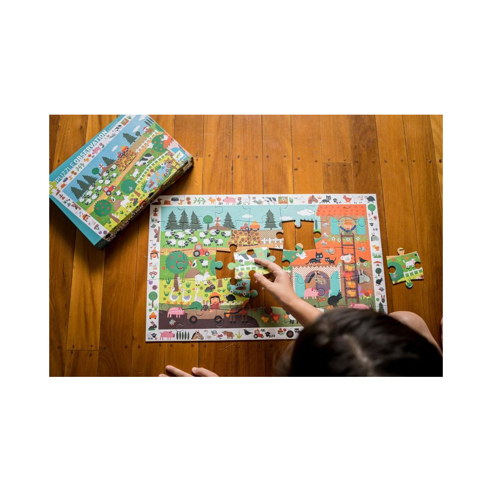 35pc Djeco The Farm Observation Puzzle Game 34x23cm 3y+