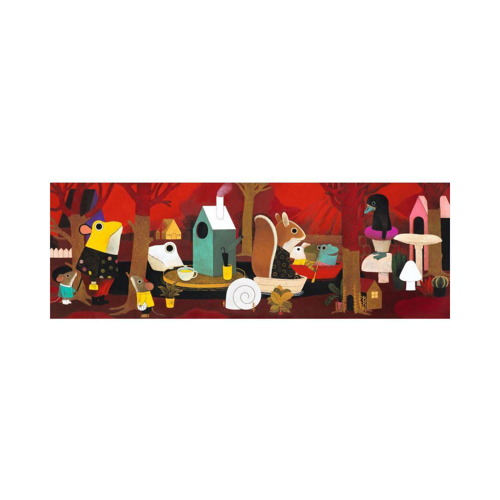 350pc Djeco Volcania Gallery Puzzle w/ Poster Game 97x33cm 7y+