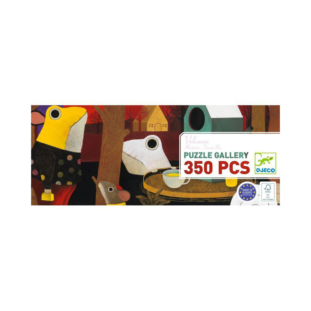350pc Djeco Volcania Gallery Puzzle w/ Poster Game 97x33cm 7y+