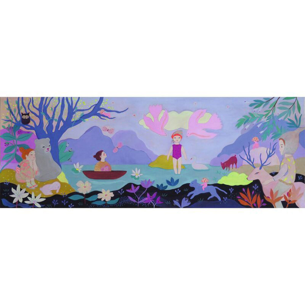 100pc Djeco Children's Lake Gallery & Tree House Gallery Jigsaw Puzzle 5y+